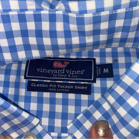 Vineyard Vines Blue and Red Gingham Shirt - Picture 4 of 9